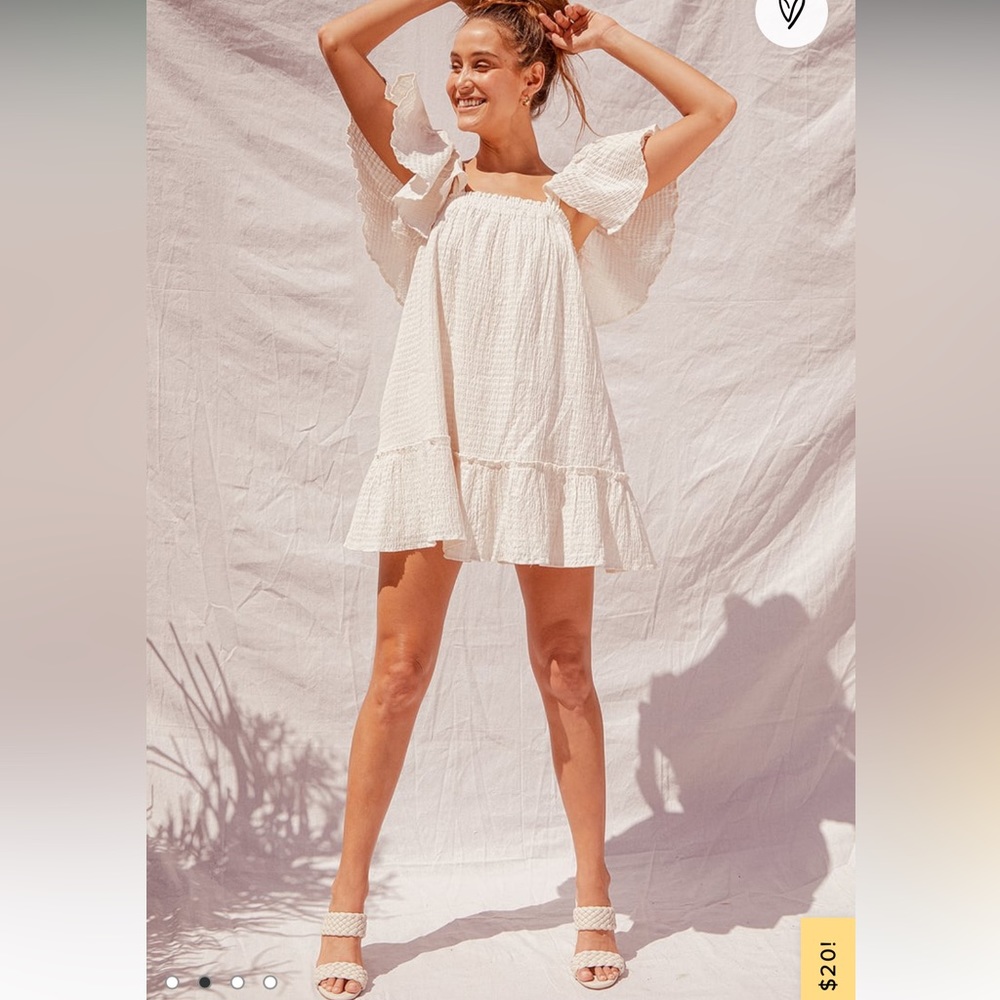 Lulu’s Flutter Sleeve Mini Dress